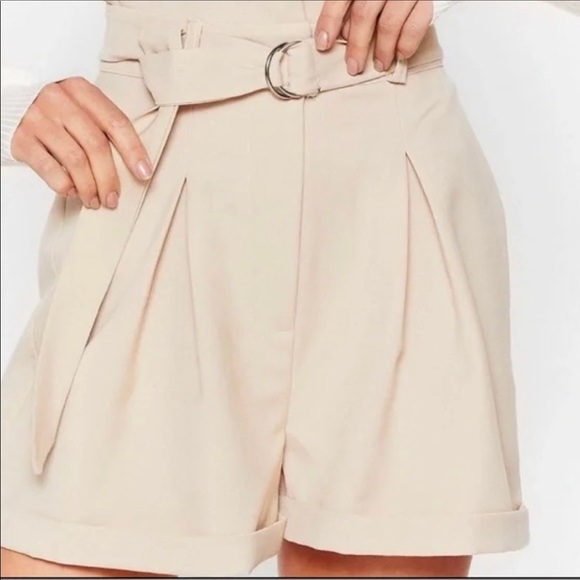 NWT Nasty Gal ‘Won’t Waist Your Time’ Paperbag Belted Short - Picture 2 of 10